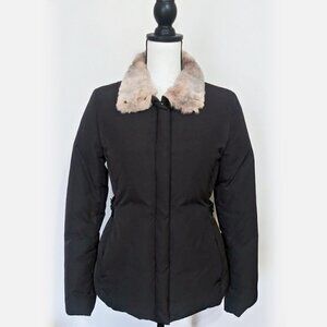 TIME POSTMODERN Down Coat M The Handsome Goose Down Jumper Fur Trim Collar Puffy